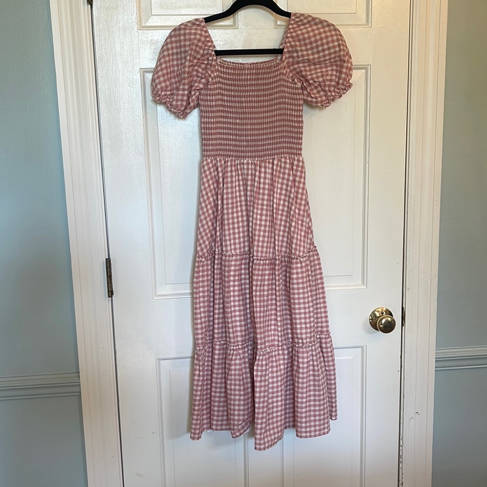Peixoto smocked top midi dress